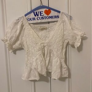 White short sleeve blouse